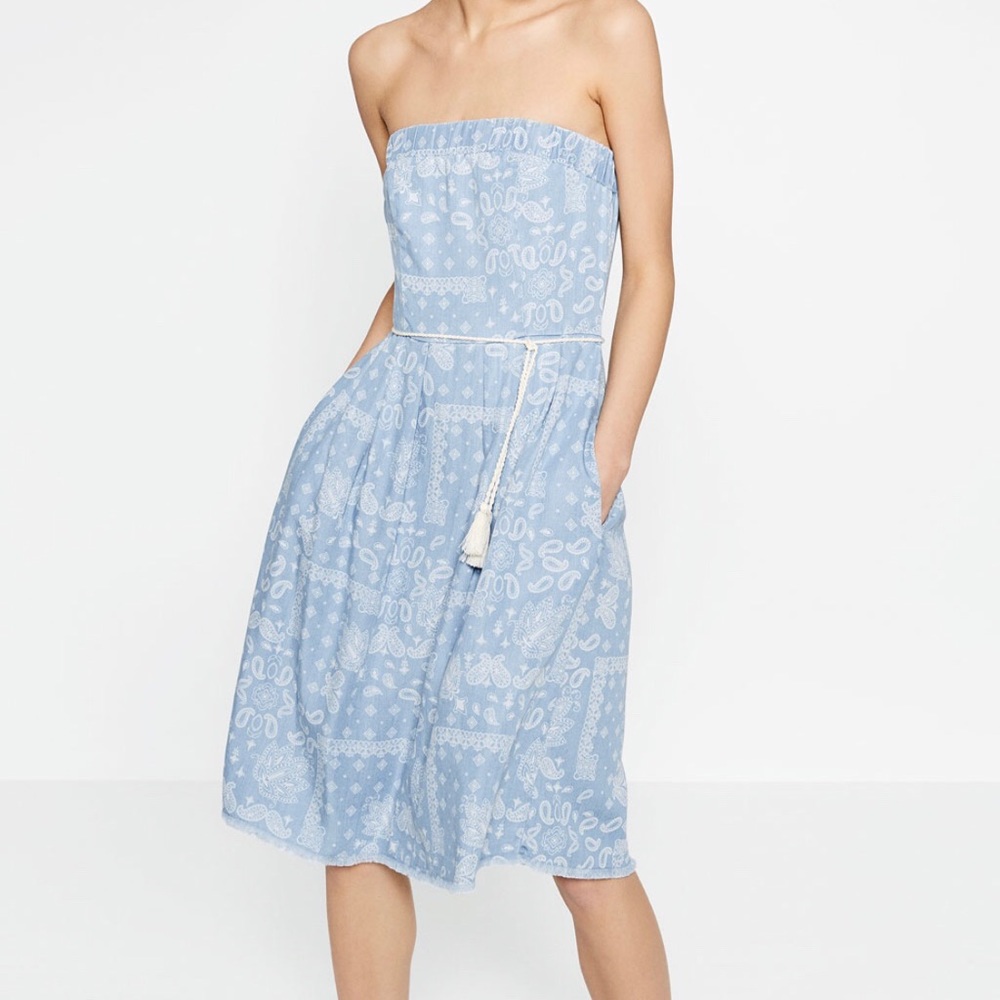 ❗️3 FOR 20$❗️Zara strapless dress
